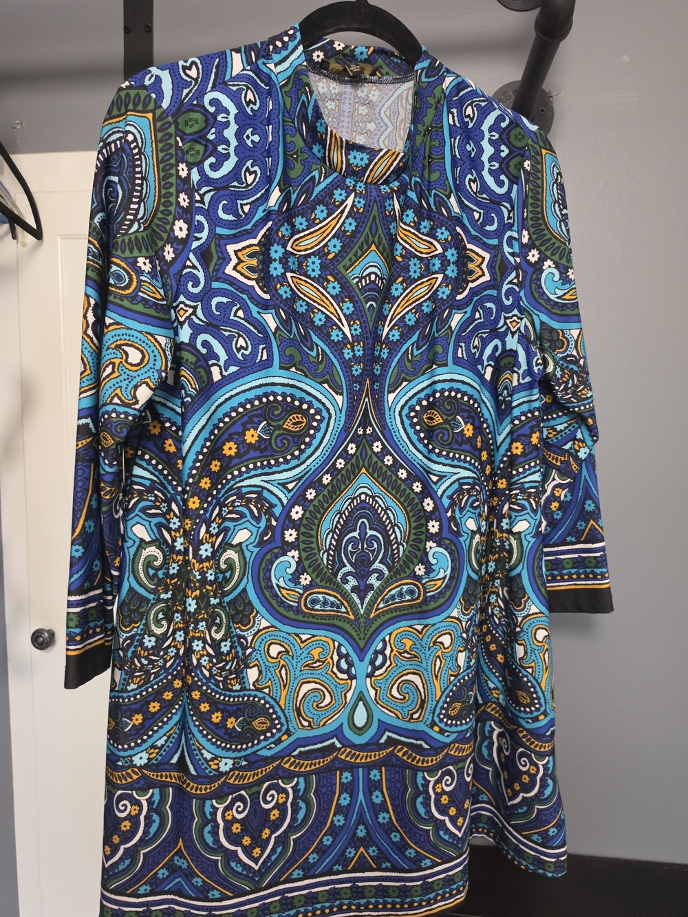 Melissa Paige Blue & Teal Paisley Tunic